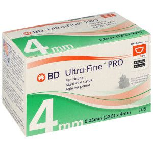 BD ULTRA-FINE PRO Pen-Nadeln 4 mm 32 G 0,23 mm
